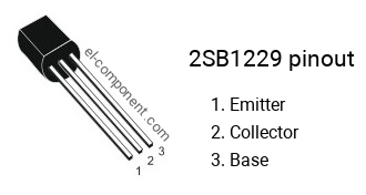 Pinout of the 2SB1229 transistor, marking B1229