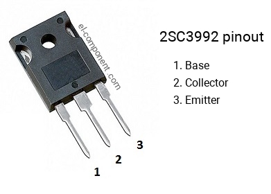 Pinout of the 2SC3992 transistor, marking C3992
