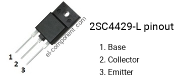 Pinout of the 2SC4429-L transistor, marking C4429-L