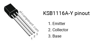 Pinout of the KSB1116A-Y transistor