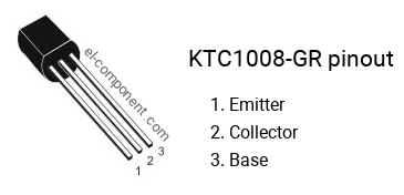 Pinout of the KTC1008-GR transistor