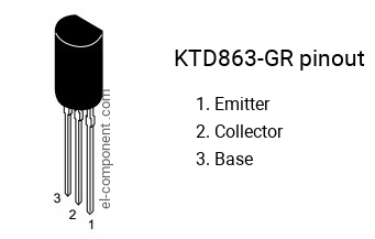 Pinout of the KTD863-GR transistor