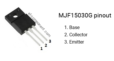 Pinout of the MJF15030G transistor