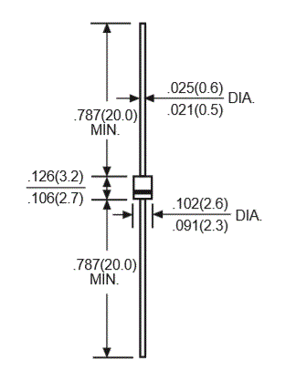 Dimensions 1A5 diode