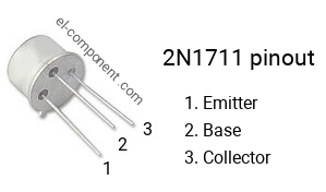 Hasil gambar untuk gambar Transistor ( 2N1711 )