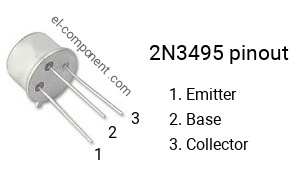Pinout of the 2N3495 transistor
