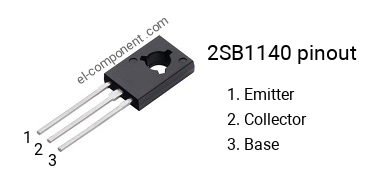 Pinbelegung des 2SB1140 , Kennzeichnung B1140