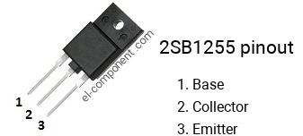 Pinout of the 2SB1255 transistor, marking B1255