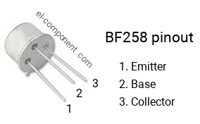 lot de 5 BF258 Transistor TO-39 