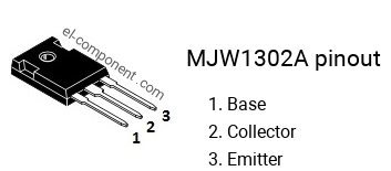 Pinbelegung des MJW1302A 
