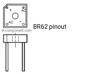 2 x KBPC602 Brückengleichrichter Diode 6A 200V BR62 