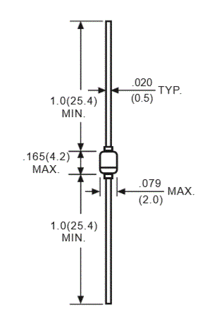 Dimensions 1N4148 diode