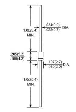 Dimensions 1N4007 diode